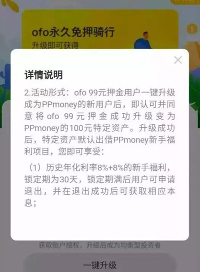 从ofo牵手理财平台看,用户隐私数据的使用有底线吗? 从ofo牵手理财平台看,用户隐私数据的使用有底线吗?