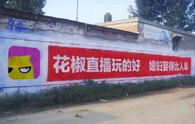 互联网公司为下乡真的拼了：土味刷墙广告